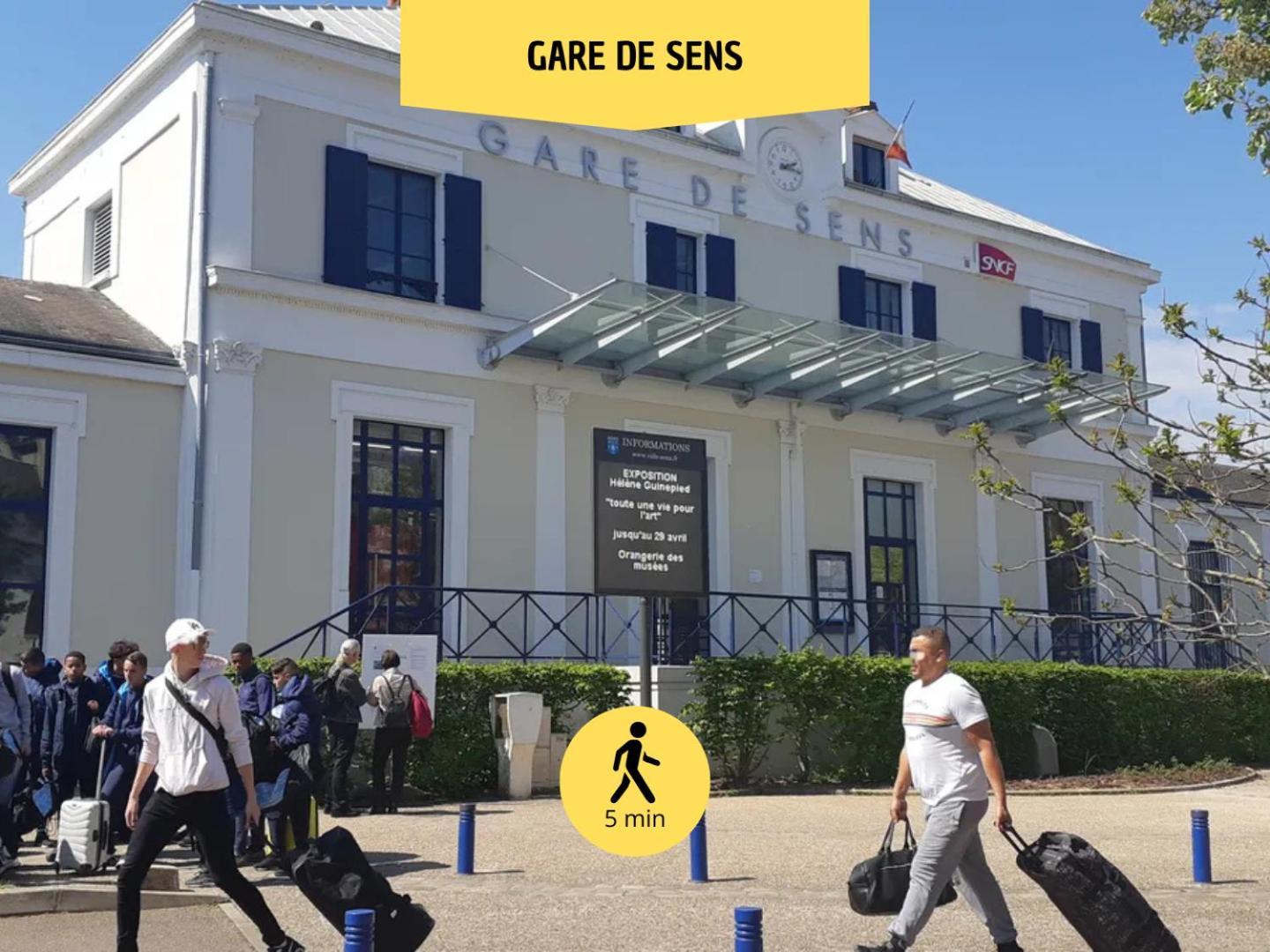 Le Subtil - Best Keys - Elegance & Confort - 2 Chambres Separees - Lit Queen Size - Smart Tv Netflix - Entre Gare & Centre Ville - A 1H De Paris - Wifi Fibre - Check-In Autonome Sens Εξωτερικό φωτογραφία