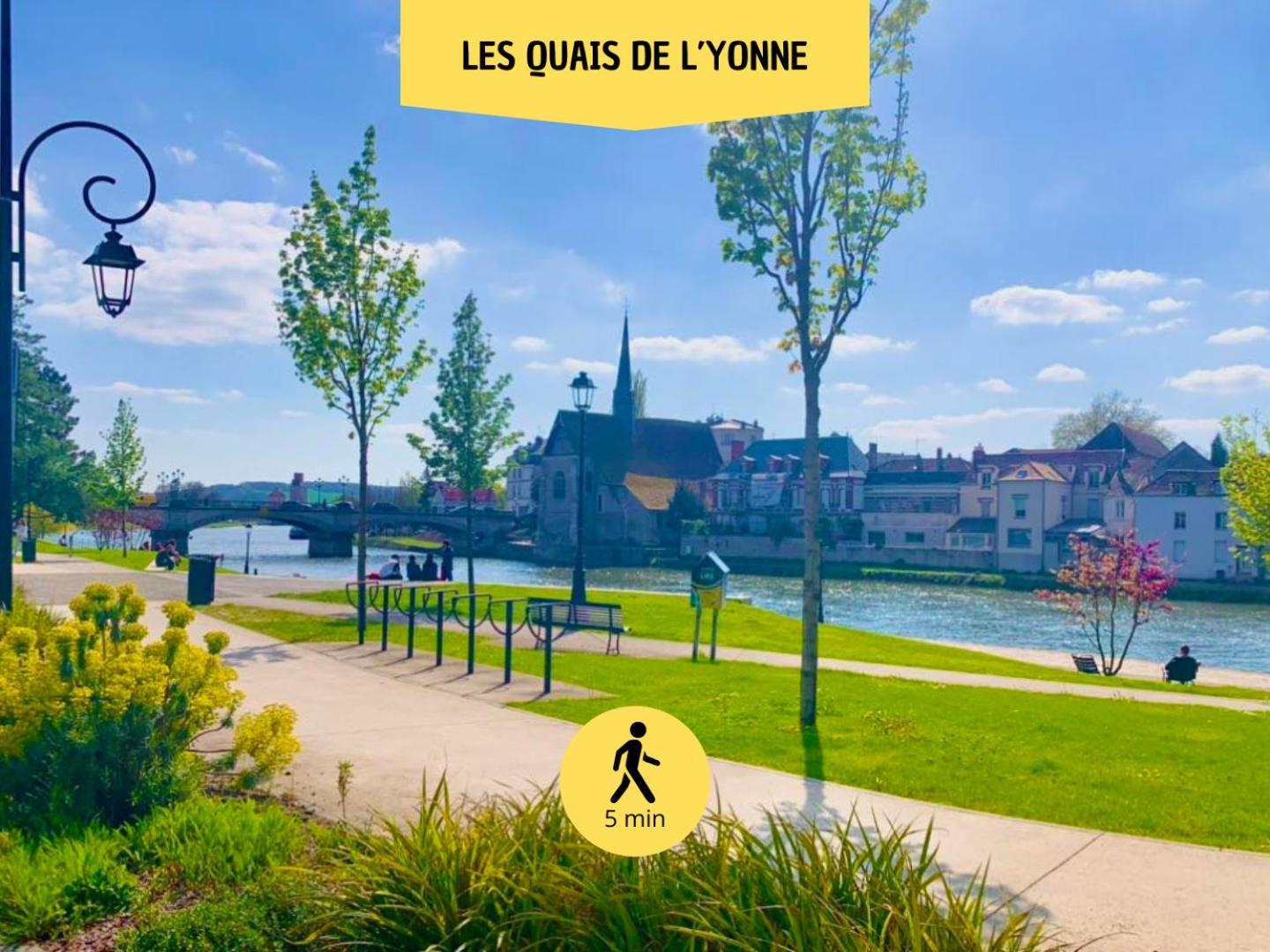 Le Subtil - Best Keys - Elegance & Confort - 2 Chambres Separees - Lit Queen Size - Smart Tv Netflix - Entre Gare & Centre Ville - A 1H De Paris - Wifi Fibre - Check-In Autonome Sens Εξωτερικό φωτογραφία