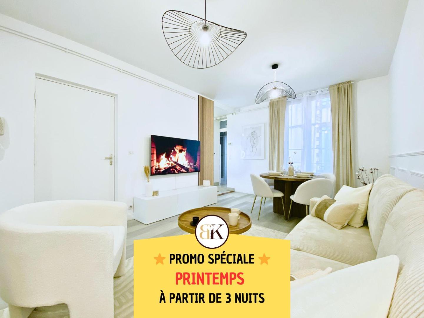 Le Subtil - Best Keys - Elegance & Confort - 2 Chambres Separees - Lit Queen Size - Smart Tv Netflix - Entre Gare & Centre Ville - A 1H De Paris - Wifi Fibre - Check-In Autonome Sens Εξωτερικό φωτογραφία